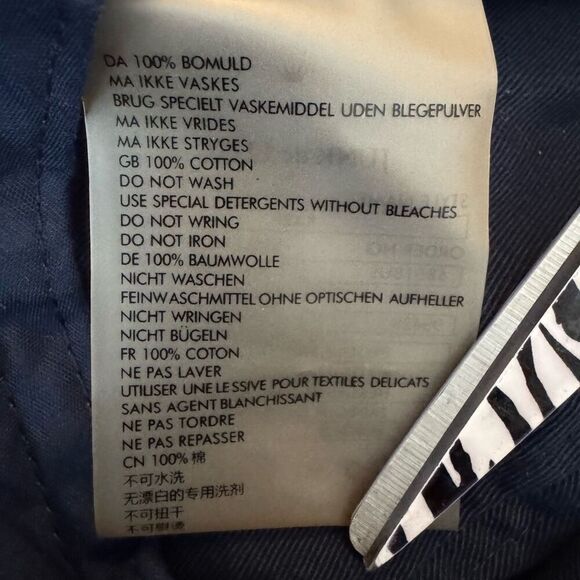 Junk De Luxe Baseball Navy Blue Hat Adjustable Strap Luxury Denmark European - Picture 8 of 8